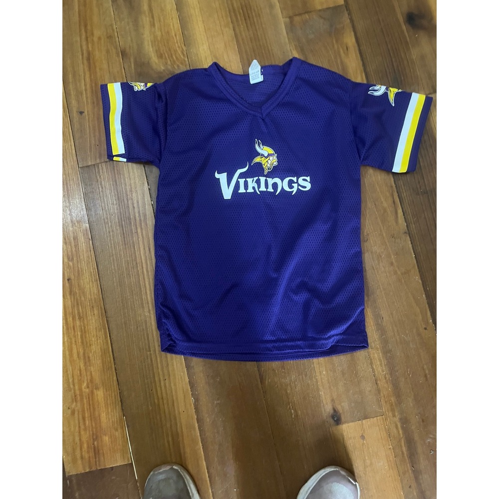 Franklin Minnesota Vikings Youth Mesh‎ Jersey Purple V-Neck Kids Size Medium